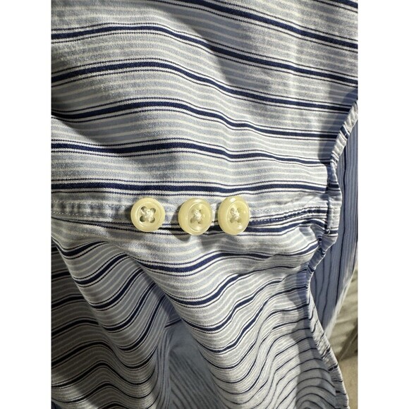 Polo Ralph Lauren Shirt Mens XL Blue Striped Classic Fit Button Down Pony Cotton - Picture 6 of 8